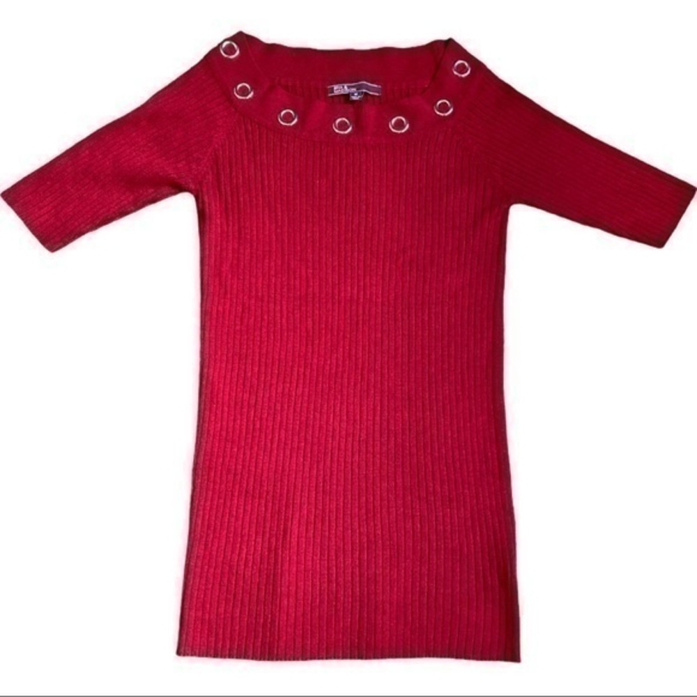 89th & Madison size medium 1/2 sleeve red stylish top